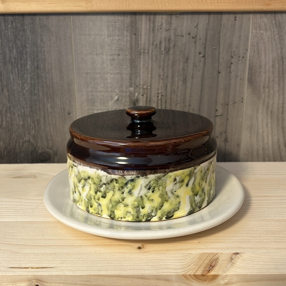 🔥🔥Vintage Butter dish Abenakis hand crafted 🇨🇦 Canada